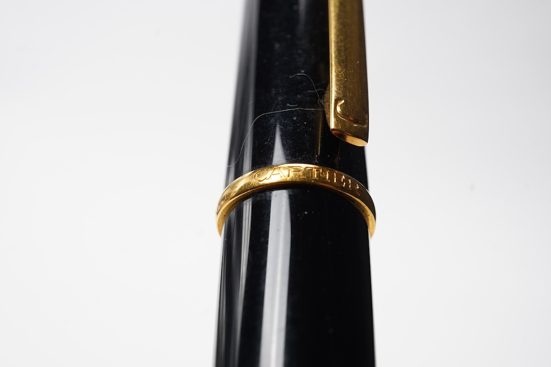 Cartier Diablo black fountain pen and matching ballpen